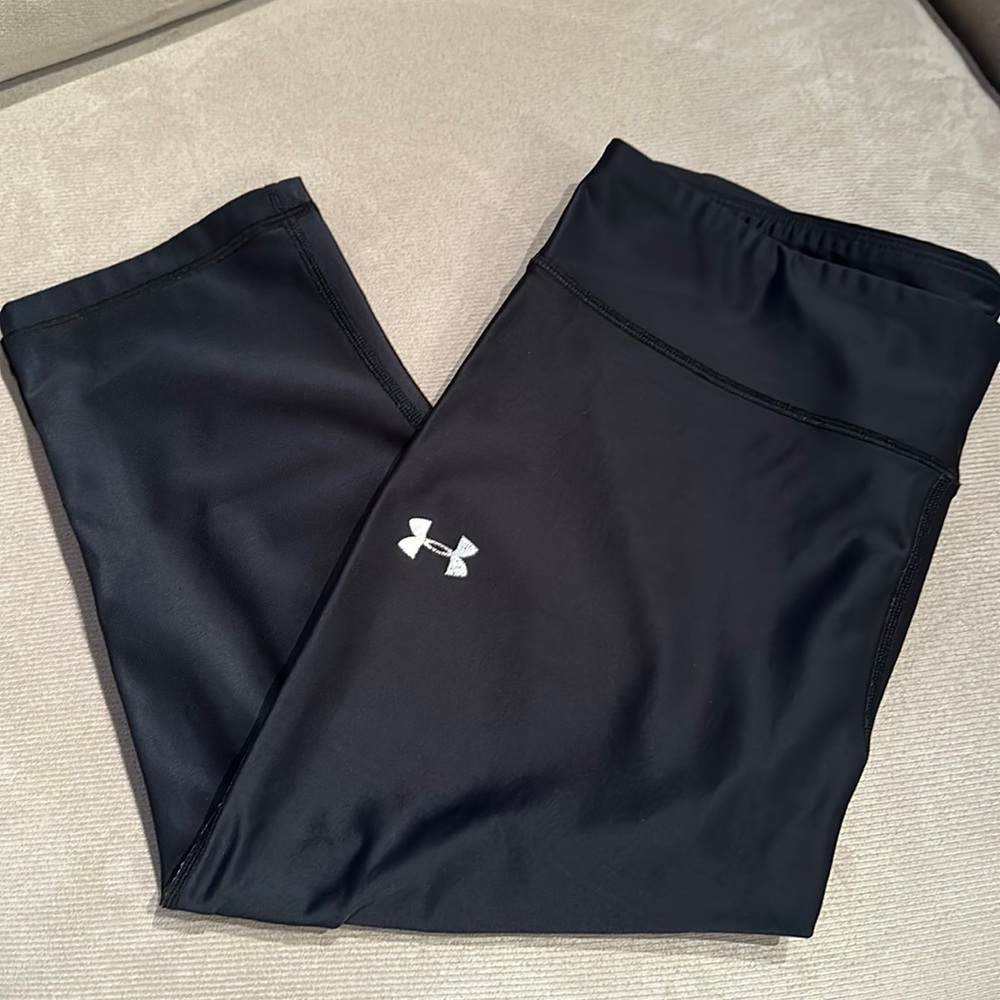 Under Armour Black Leggings with White Logo